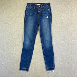 Madewell 10" High Rise Jeans Women’s Size 25 Blue Skinny